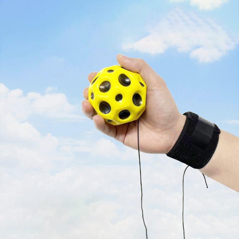 Tmoy Bóng Thể Thao Cổ Tay Trên Dây Cao Su Rebound Đeo Tay, Đồ Chơi Quà Tặng Tập Luyện Cho Trẻ Em