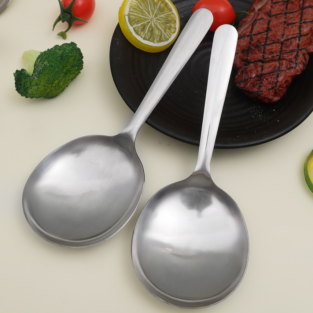 Muỗng & Dụng cụ lọc gạo bằng thép không gỉ 2 trong 1 - Dụng cụ nấu ăn có tay cầm tiện dụng, Thép 201 thương mại dùng cho nhà hàng / gia đình, Máy rửa chén an toàn (Gói 1 / 3 / 5)