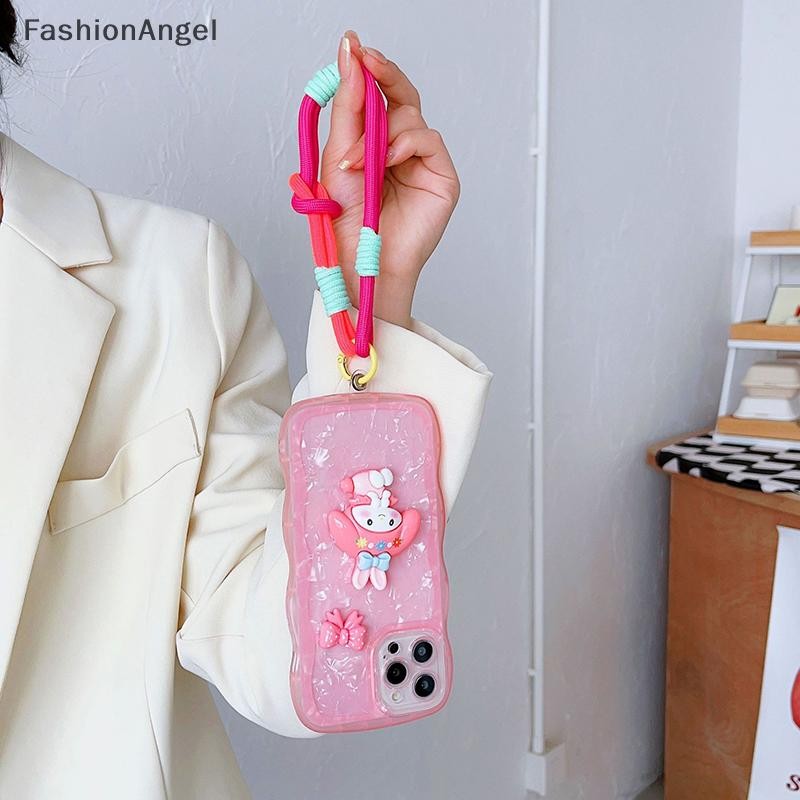 FashionAngel Cho IP 15 14 Pro Max Flip 4 Dây Coloful Dây Điện Thoại Di Động Hàn Quốc Nút Dễ Thương Di Động Chống Mất Tay Vòng Tay Dây Xích VN
