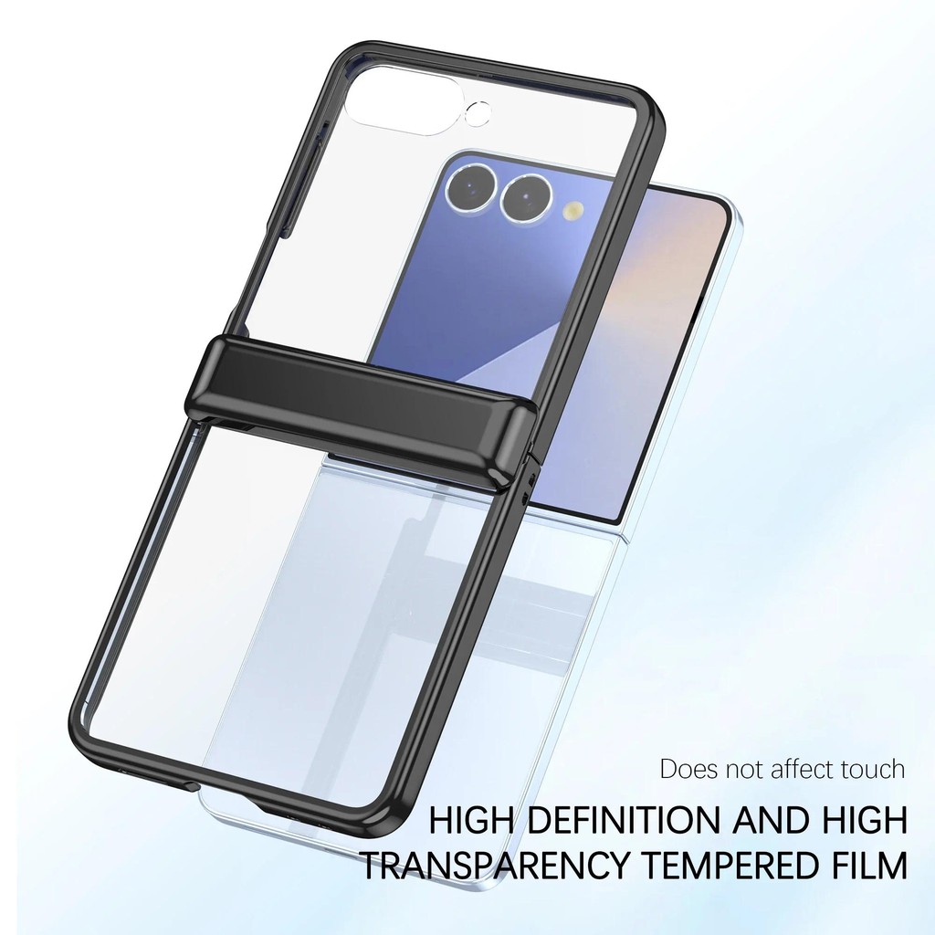 Ốp Điện Thoại Bảo Vệ Bản Lề Mạ Điện Cho Samsung Galaxy Z Flip 7 6 5 Flip7 Flip6 Flip5 Có Phim Cường Lực Bao Gồm