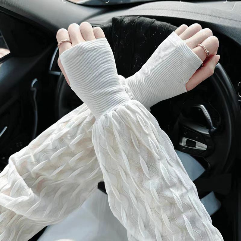 Kem Chống Nắng Mùa Hè Băng Tay Nữ Đi Ngoài Trời Chống Tia Cực tím Găng Tay Dài Tay Siêu Mỏng Rời Tấm Che Nắng Tay Bảo Vệ