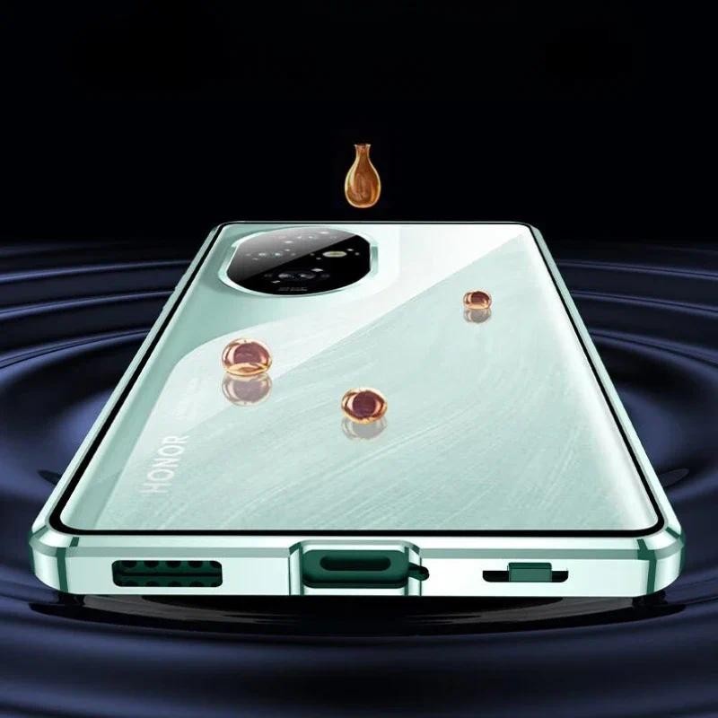 360 Full Kim Loại Từ Tính Dành Cho Honor 200 300 400 Pro Kính Hai Mặt Điện Thoại Dành Cho Honor200 Honor 200Pro Bảo Vệ Ống Kính