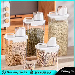 Hộp đựng bột giặt nước giặt nước xả, Hộp đựng gạo bằng nhựa cao cấp chống ẩm chống tràn hộp đựng gạo hộp đựng đồ khô