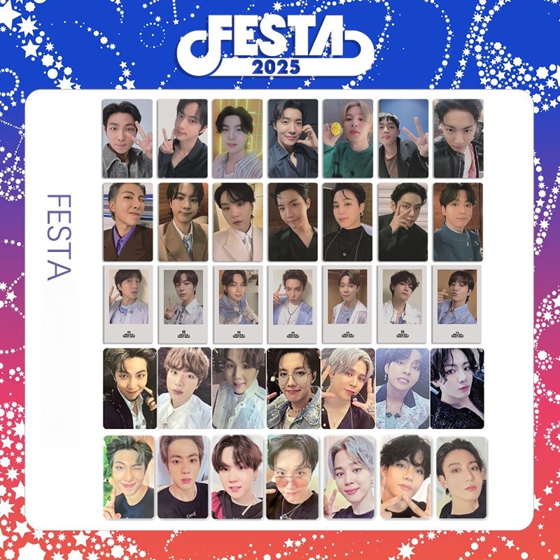 3-10 Chiếc 2025 FESTA DECO KIT ARMY ZONE Lưu Niệm Lomo Thẻ MERCH BOX9 JIN SOLO ECHO HAPPY Photocards Jung Kook GOLDEN Happy RM SUGA J-Hope Jimin V DICON Bưu Thiếp YM