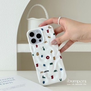ibumpers Ốp Điện Thoại iPhone Hàn Quốc Dễ Thương Nhiều Màu Sắc Họa Tiết Tiếng Anh Cho IPhone 11 12 13 14 15 16 Pro Max Ốp Lưng Thiên Thạch Màu Kẹo Silicon Mềm Chống Sốc