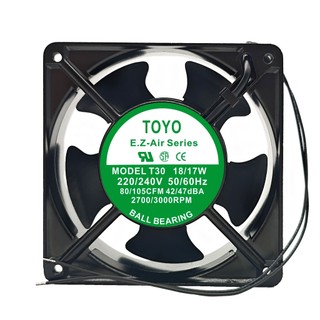 Quạt làm mát AC khung nhôm TOYO T30S T30-4E 18 / 17W 220V 12cm 12038