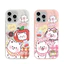ibumpers Ốp Điện Thoại iPhone Happy Puppy Paradise Họa Tiết Cho IPhone 11 12 13 14 15 16 Pro Max Ốp Lưng Thiên Thạch Màu Kẹo Silicon Mềm Chống Sốc