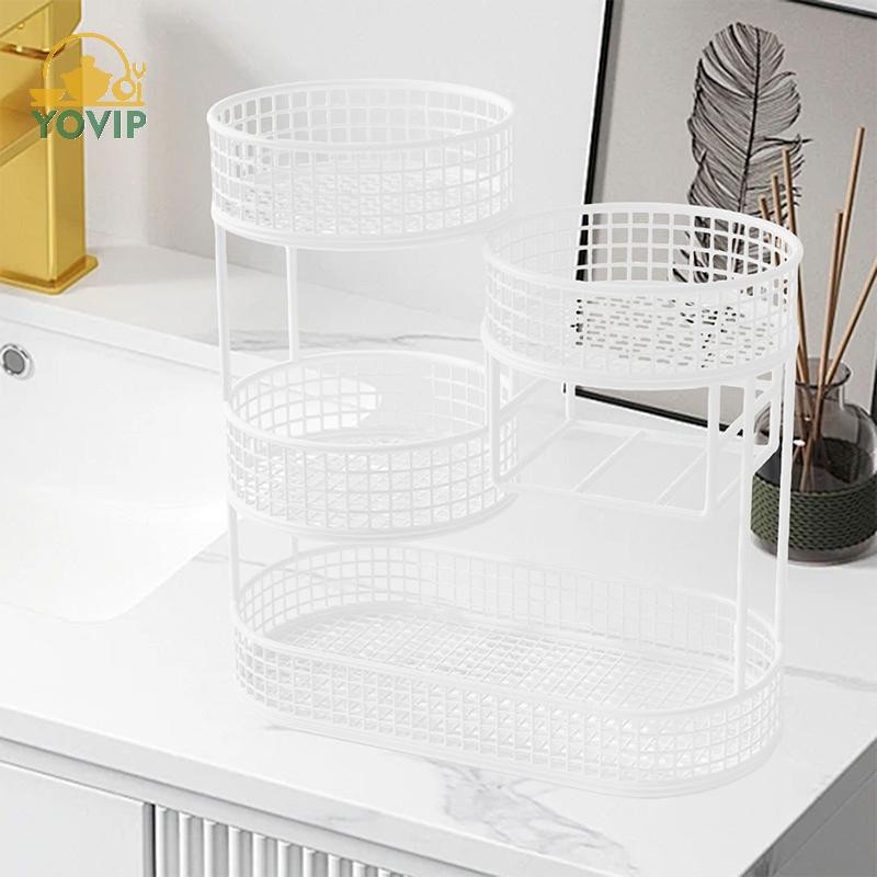 YOVIP 1 Nhẹ Sơn Kim Loại Hộp Đựng Mỹ Phẩm Lắp Đặt Trang Điểm Giá Để Đồ Trang Điểm Hiện Đại Vanity Kệ Để Bàn VN