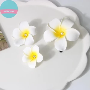 Sund Kẹp Tóc Plumeria Hoa Dành Cho Bé Gái, Phụ Kiện Cưới Hawaii