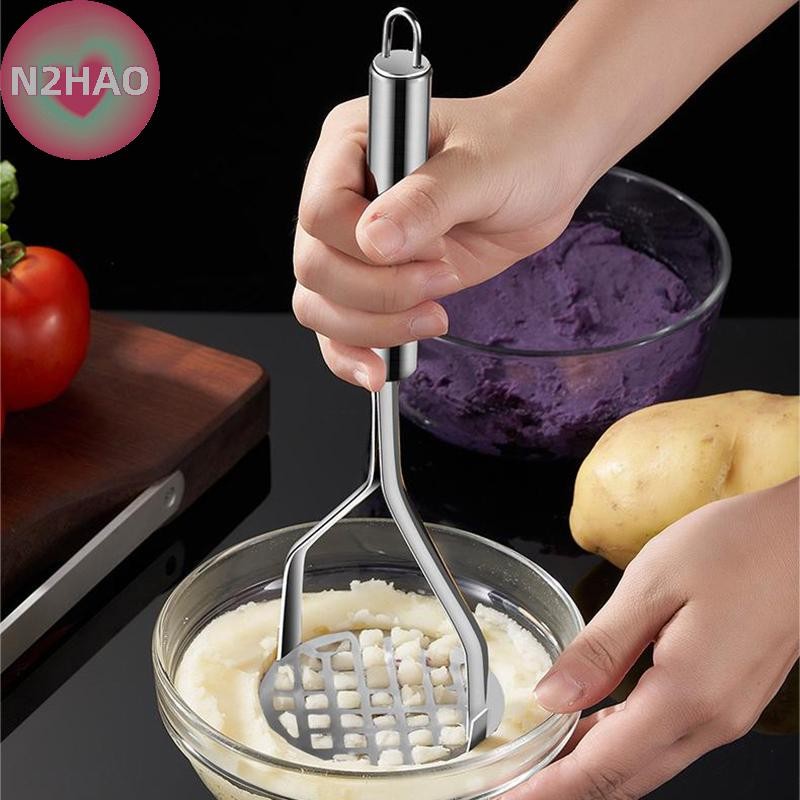 N2HAO Tiện Ích Nhà Bếp Sáng Tạo Bùn Báo Chí Masher Puree Máy Làm Nước ép Khoai Tây Inox Máy Nghiền Đẩy Dụng Cụ Trái Cây Cocina Cozinha n
