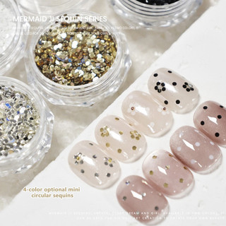 Trang trí móng tay nghệ thuật, sequin tròn 1mm, chấm bi nhiều màu sắc, dụng cụ cho tiệm và lễ hội