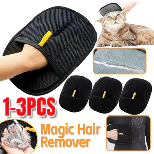 Bộ 3 Găng tay tẩy lông tĩnh điện cho thú cưng, bàn chải chải lông mèo, làm sạch thảm