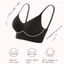 Áo ngực vô hình dành cho nữ BORAGETE, Áo ngực đeo chéo chữ U có khung thép thoáng khí, Áo lót vải cotton Nylon không lưng thời trang dành cho nữ