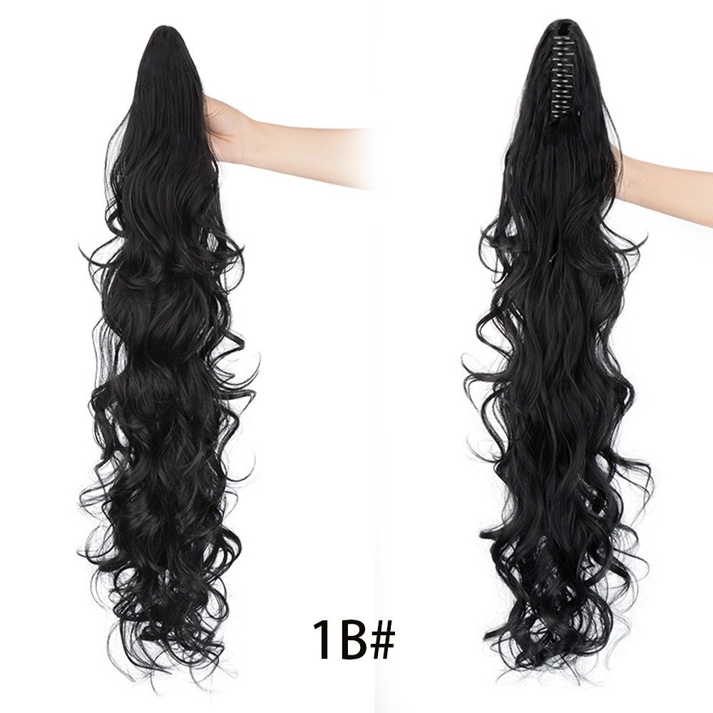GOJO Móng Vuốt Kẹp Tóc Giả Đuôi Ngựa Ombre Xoăn, Dễ Dàng Sử Dụng Hằng Ngày