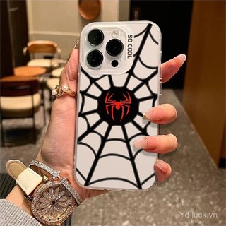 Nhãn Người Nhện Dạo Phố Thời Trang Cao Cấp Sáng Tạo Ốp Lưng Trong Suốt Thích Hợp Cho iphone15 16pro 14 13pro 12 11promax x 7plus 14promax 13plus 12pro Vỏ Điện Thoại Chống Sốc