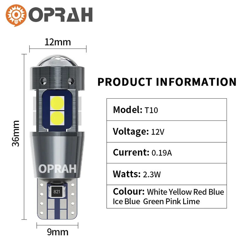 T10 LED W5W Đèn Nội Thất Ô Tô 2 CHIẾC CANBUS Không Lỗi Siêu Sáng 3030 SMD 12V Cho Bên Đánh Dấu Đèn Đỗ Xe Bóng Đèn Tự Động