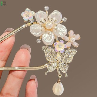 Tóc có bướm Hanfu phù hợp với hình chữ u và tua rua, dành cho tóc dài và dày