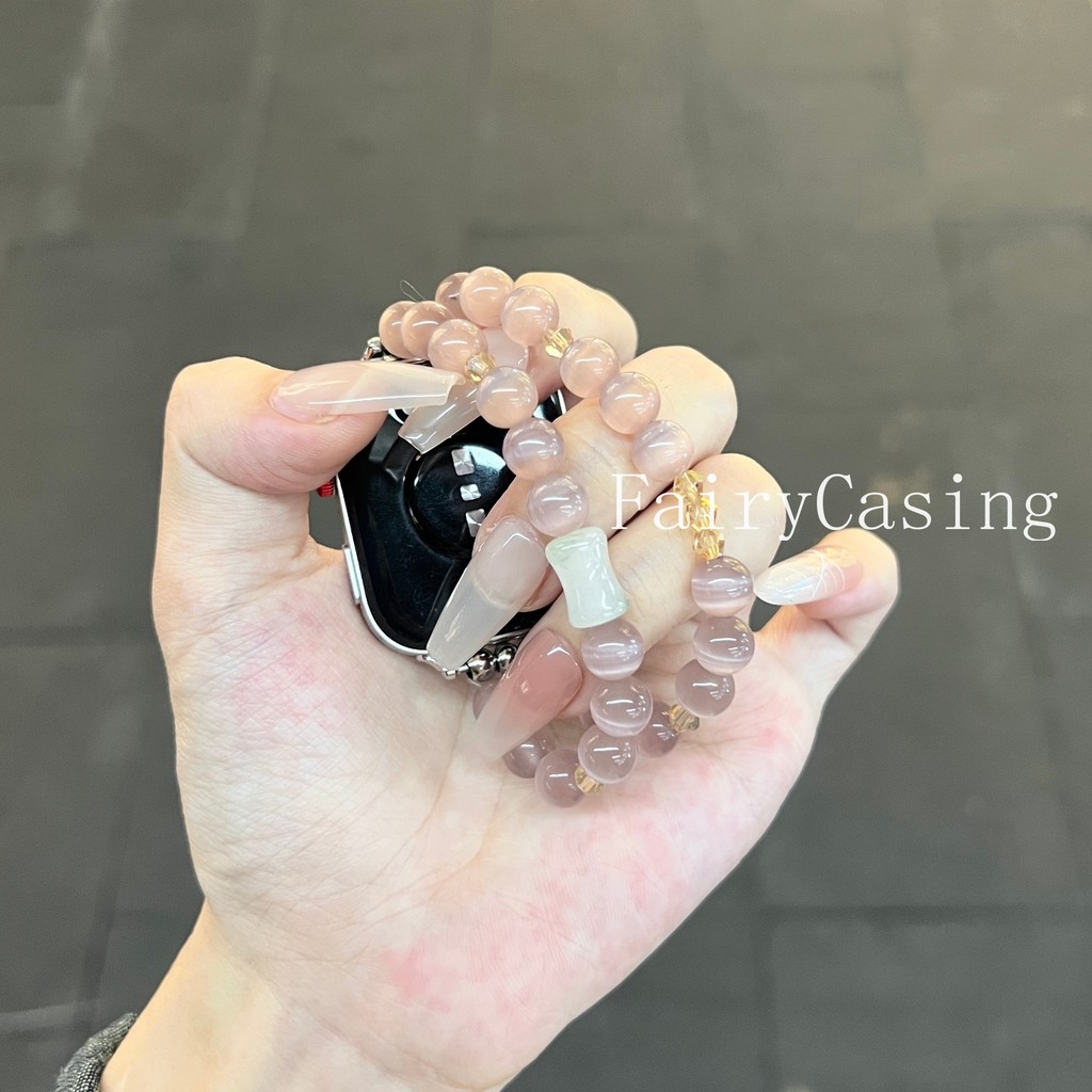 Dây đeo hạt hai hàng cho Huawei Band 8 9 10 11 Pro Fit 4 3 4pro 2 Honor 9 7 6 Vòng đeo tay đàn hồi thay thế