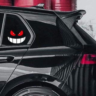 OKCATZONE Xe Máy Dán Mắt Quỷ Mũ Bảo Hiểm Fairing Phía Sau Cửa Sổ Trang Trí Decal Phản Quang Điện Dán S M L B2R9