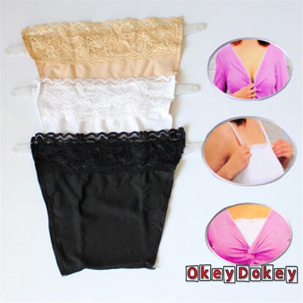 OKDK - Bộ 3 Miếng Kẹp Ren Chống Trầy Xước Cho Áo Ngực Mock, Màu Trơn Phân Chia Bao
