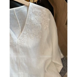 Áo Barong Hiện Đại Phong Cách Philippines, Cổ Chữ V Trắng Tay Ngắn, Phù Hợp Mùa Hè