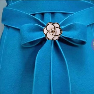 Mùa Thu Đông Phong Cách Mới Nâng Cấp Khăn Lụa Khóa Tất Cả Trận Đấu Đa Năng Retro Camellia Trâm Áo Thắt Lưng Khóa Cố Định Để Hơn KF3A