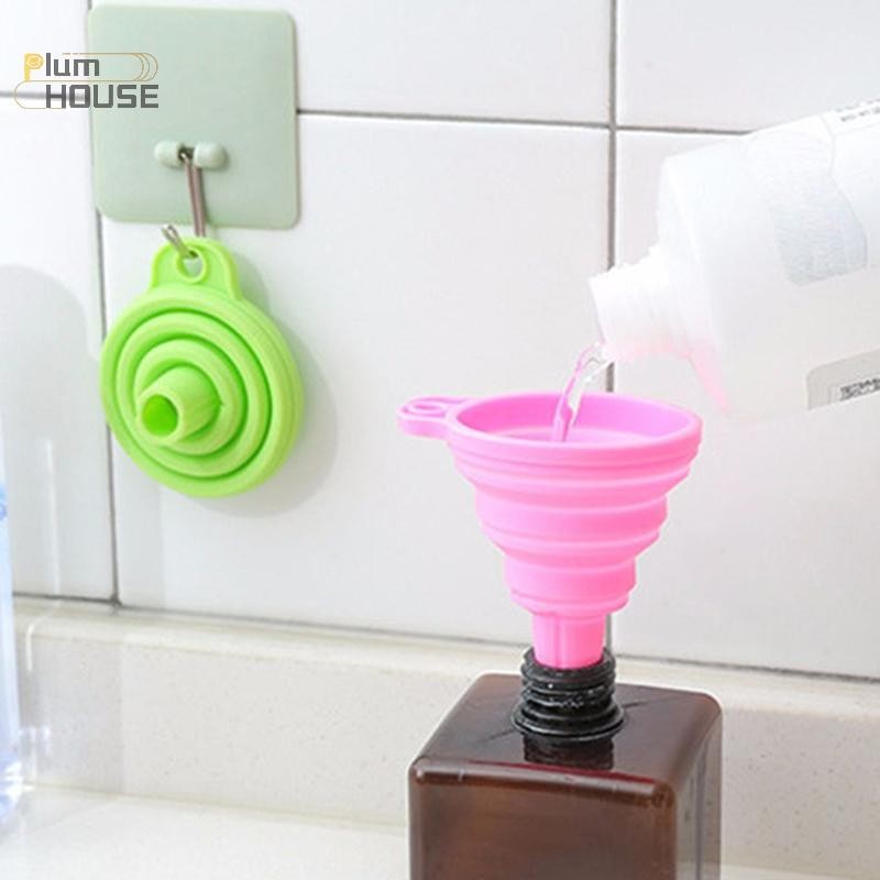PlumHOUSE 1/3 Phễu silicon có thể gập lại, di động cho nhiên liệu/bia/dầu, dụng cụ nhà bếp VN