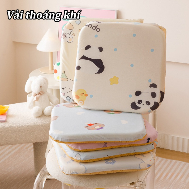 Nệm ngồi mềm mại Đệm ngồi cao su non siêu đàn hồi, chống đau xương cụt cho học sinh, vải thoáng khí, Hoa văn dễ thương
