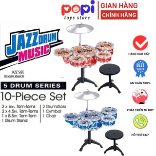 Bộ Trống Jazz Drum 5 Trống Mini Kèm Ghế Ngồi – Thiết Kế Cao Cấp, Âm Thanh Sống Động, Đồ Chơi Nhạc Cụ Giúp Bé Vừa Học Vừa