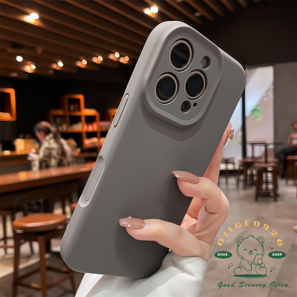 Ốp điện thoại dạng lỏng màu kẹo iphone16 Pro Max 15 14 vỏ cho vỏ iPhone vỏ mềm silicon TPU chống sốc