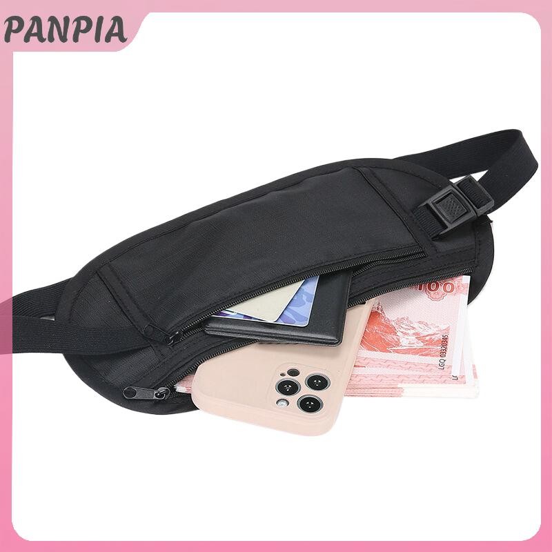 PANPIA-1PC Đa Năng Thể Thao Eo Túi Thắt Lưng Tiền Cho Du Lịch Nữ Và Nam Mỏng Ẩn Ví Du Lịch Điện Thoại Di Động Túi Chống Trộm