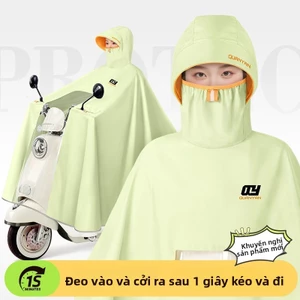 Áo Mưa Cho Người Đi Xe Máy Chống Mưa Lớn Toàn Thân Dày Dạng Liền Mũ Chống Thấm Nước