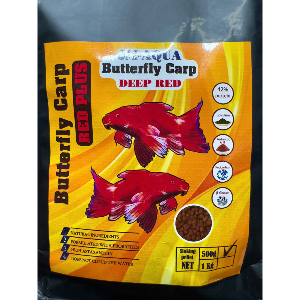 Gói 500gram Cám Tăng Màu Đỏ Cho Cá Chép Phi Tần, Chép Sư Tử, Ranchu, Ping Pong, Oranda JM AQUA TAIWAN