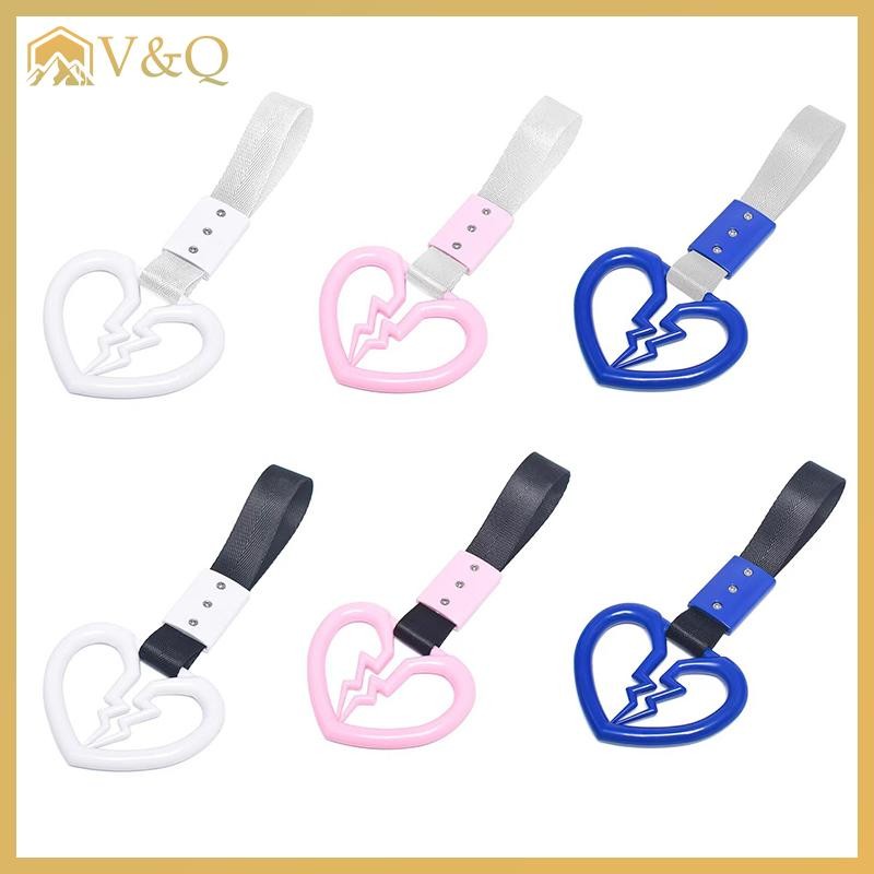 Littleloves1 Dễ Thương Hình Trái Tim Vỡ Xe Chống Tĩnh Điện Dây Đeo Trang Trí Cảnh Báo Tàu Điện Ngầm Xe Buýt Tay Cầm Xe Phía Sau Cản Trước Cảnh Báo Vòng EN