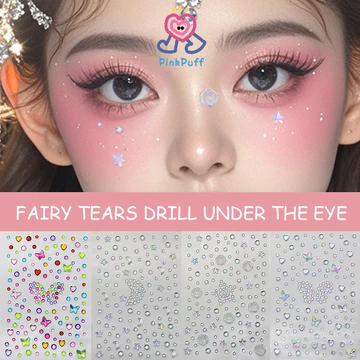 🩰Pink🩰Miếng dán trang điểm trẻ em đính đá trang điểm sân khấu trang điểm lấp lánh kim cương trang điểm mắt mặt đính đá