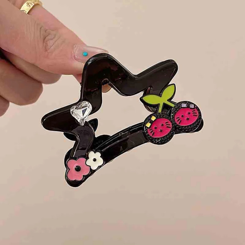 Kẹp tóc hai mặt cho bé gái lên mái updo, kiểu dáng đáng yêu như nhân vật Kitty Cat và cá Mập,series ngọt ngào và mát mẻ