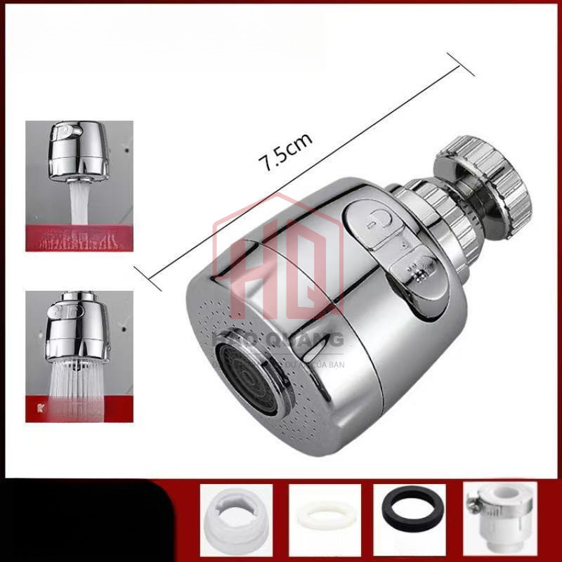 Đầu Vòi Nước Tăng Áp Xoay 360° 2 Chế Độ – Tiết Kiệm Nước, Lắp Đặt Dễ Dàng Cho Bồn Rửa Bát