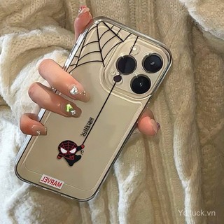 Mini Người Nhện Đơn Giản Dễ Thương Thời Trang Phong Cách Vui Vẻ Trong Suốt Ốp Lưng Điện Thoại Thích Hợp Cho iphone 16promax 16plus 15pro 15 14 13promax 12pro 11promax 11 x x xsmax Vỏ Chống Sốc