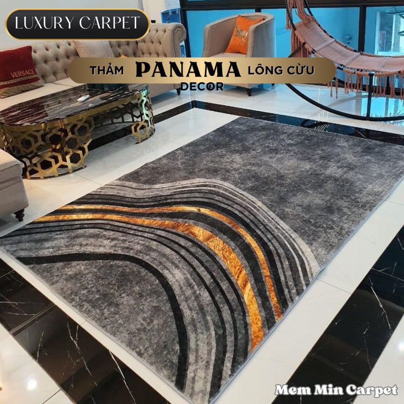 Thảm Panama Lông Cừu Cao Cấp 2mx3m- MemMinCarpetHọa tiết sang chảnh, làm cho căn nhà thêm trang trọng (2)