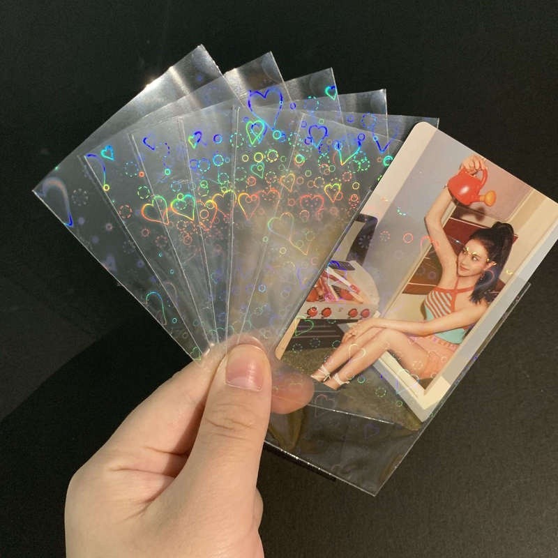 Linxx 50 Chiếc Tay Thẻ Laser Niêm Phong Túi Photocard Bảo Vệ Thẻ Phim Đóng Túi