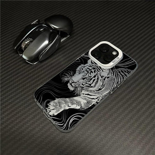 Ốp bảo vệ Apple Niche Art Fierce Thích hợp cho iPhone 15 13 Pro Max 11promax 12 14 Pro Max Vỏ silicon XS Max 8 Plus XR 11 Pro 12 14 Plus Chống sốc BLL chống bụi