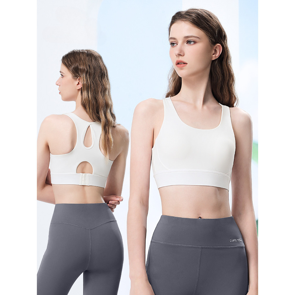 Ảnh CAMEL CROWN Thể Dục Chạy Bộ Áo Ngực Yoga Mặc Quần Lót Thể Thao Nữ Tập Hợp Áo Chống Sốc Mặc Ngoài 4