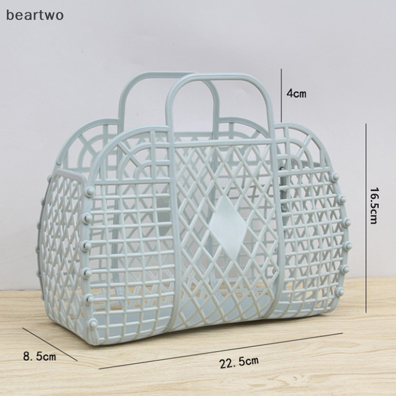 < Beartwo > Giỏ tắm có thể tháo rời Giỏ tắm bằng nhựa Phòng tắm Giỏ đựng đồ giặt rỗng Đẹp