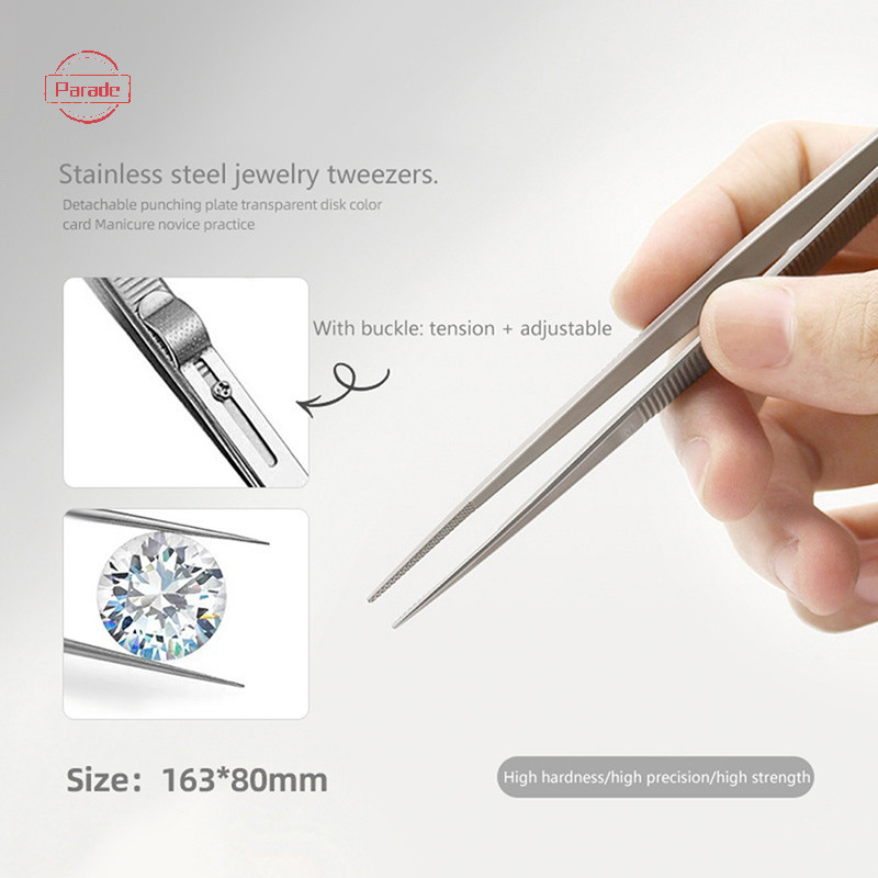 Nhíp bằng thép không gỉ diễu hành Trang sức Khóa cố định cho DIY Gem VN