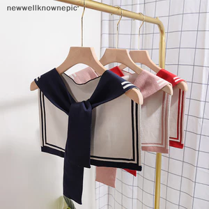 Newwellknownepic Đại Học Hàn Quốc Sọc Hải Quân Len Đan Vai Mũi Thắt Nút Ấm Khăn Choàng Mùa Hè Điều Hòa Phòng Bảo Vệ Cổ Khăn Cho Nữ VN