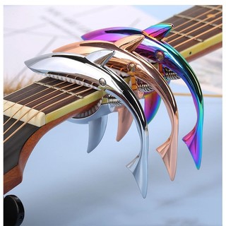 Kim Loại Cá Mập Đàn Guitar Capo Hợp Kim Kẽm Chất Lượng Cao Thay Đổi Nhanh Kẹp Bass Guitar Cầu Đàn Guitar Dây Nhạc Cụ Phụ Kiện