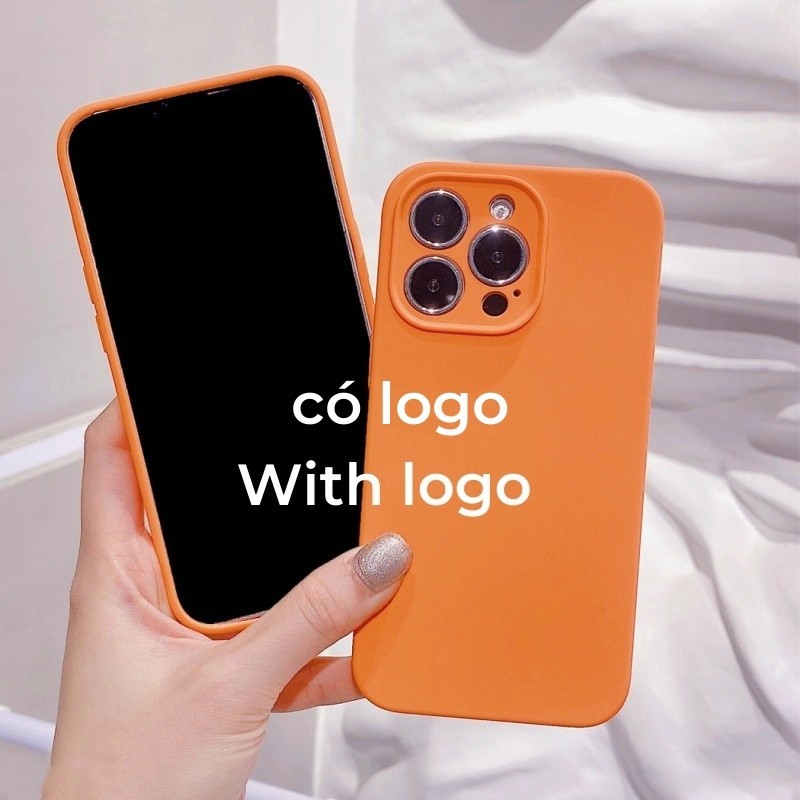 Ốp Silicon Màu Cam Sâu Cho iPhone 17 / 16 / 15 / 14 / 13 / 12 / 11 / Pro max / Plus Chống Rơi Bảo Vệ