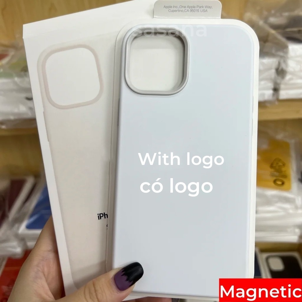 (Chính thức 1: 1) Silicon lỏng từ tính cho iphone 12 / 13 / Promax / pro / mini / Vỏ điện thoại chất lượng cao Bật lên hoạt hình