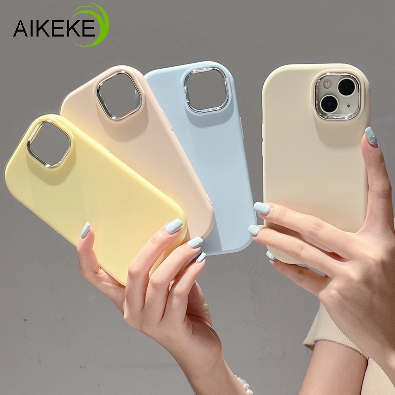 Tương thích cho Samsung Galaxy S24 S23 S22 Plus S24 + S23 + S22 + S23 FE Note 20 Ultra Cover Macaron Girl Camera Ốp Lưng Chất Lỏng Mềm Có Túi Khí Vỏ Điện Thoại Chống Sốc