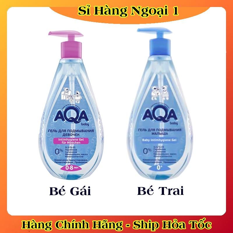 [DATE MỚI] Dung dịch vệ sinh cho bé gái/ trai AQA baby cho bé 0-8 tuổi 250ml của Nga